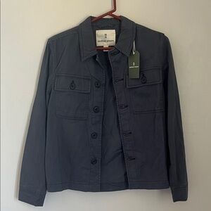 New with tags Mutual Weave Military Style Navy Blue Button down Jacket Size XS
